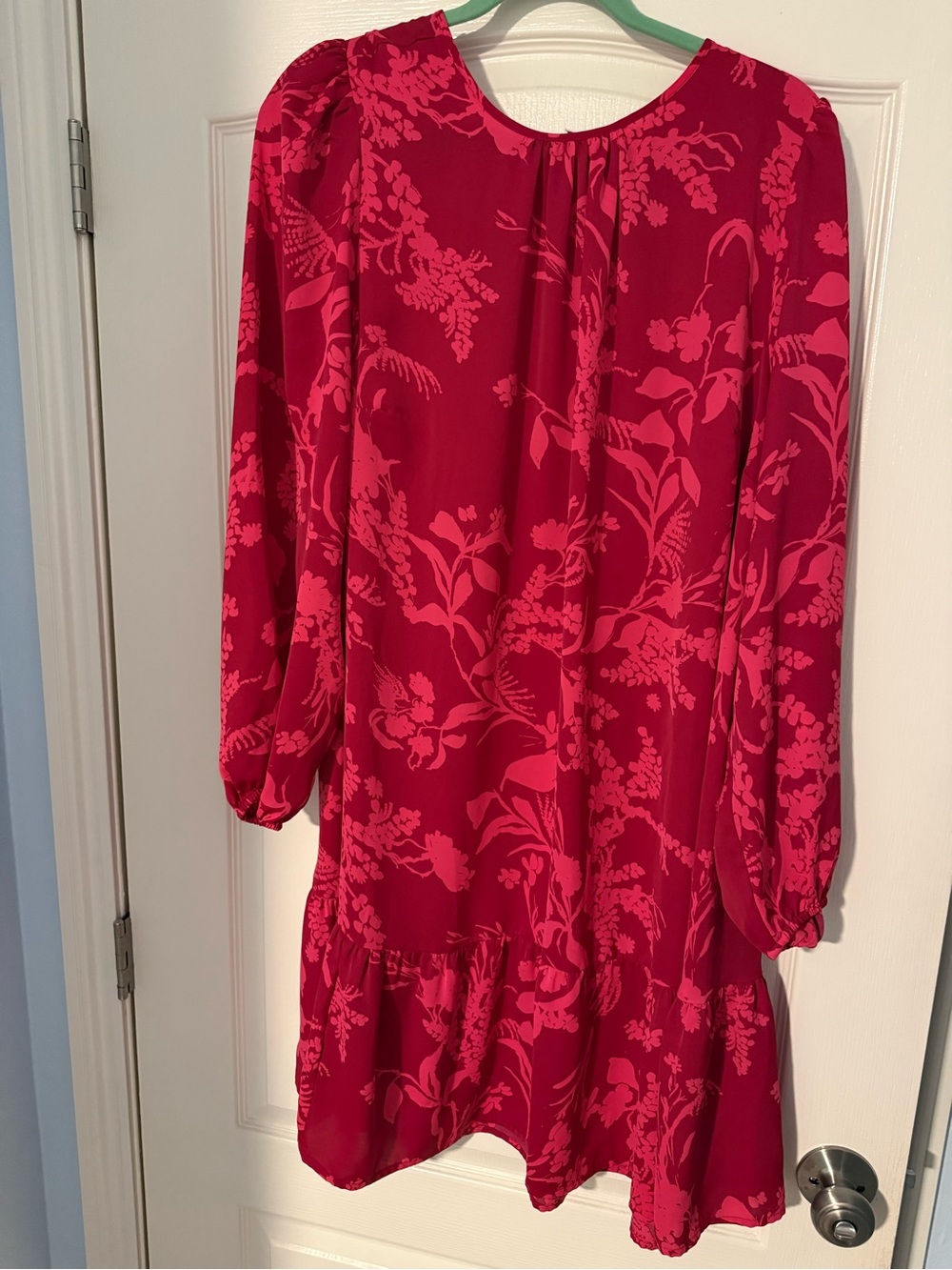 Ava & Viv Fuchsia Floral Long-Sleeve Shift Dress